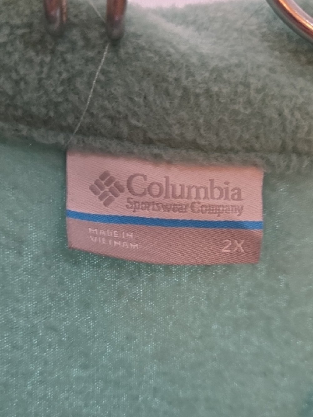 Columbia Green Fleece Zip Vest - Picture 2 of 4